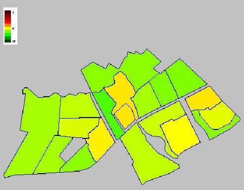 24 LEEFBAARHEIDSASPECTEN 3.9 Samenleven algemeen De bewoners zijn gevraagd een oordeel te geven voor de manier waarop bewoners in de buurt met elkaar omgaan.