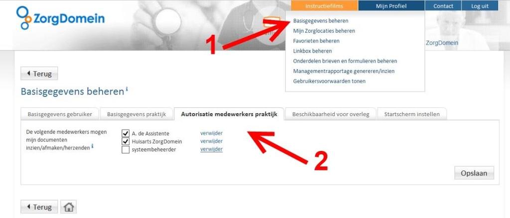 Tip 9 Samenwerken door het autoriseren van collega s via Mijn Profiel U kunt uw (on)afgeronde werk vanuit het Statusoverzicht, rechtsonder in het starscherm, delen met collega s voor samenwerking.