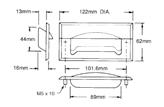 vlakke boord om in te lassen P62-1014 RVS inbouwhandvat 100 RVS HANDVAT VOOR LADES Materiaal: RVS Volledige greep Met schuine