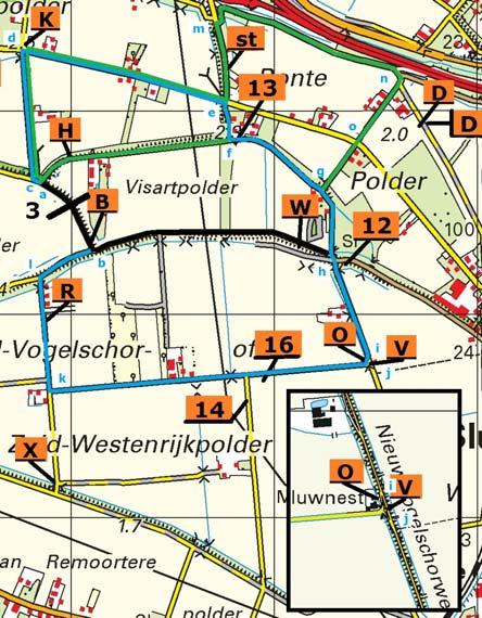 Maar omdat er geen mogelijkheid is bij a een andere route dan tegengesteld over de ingetekende lijn te rijden, herconstructie vanaf c via c d (rc Z) e f (rc B) g b om