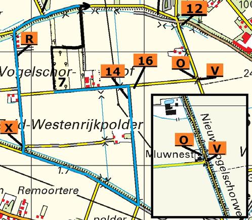 Tussen pijl 3 en 4 was een stuk fietspad ingetekend. Hierdoor omrijden via rc L, en een foute M. Bij pijl 4 rc 20, maar verder geen probleem om pijl 5 en 6 via rc B en S te rijden.