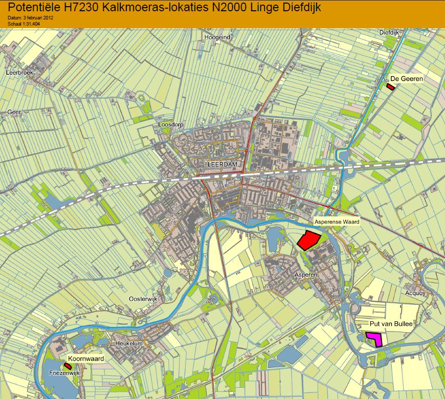 Staatsbosbeheer de planvorming gestart voor een gedeeltelijke verondieping van de Koornwaard met baggerslib uit de Linge (BWZ ingenieurs, 2013; Bureau Waardenburg, 2013).