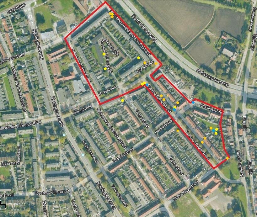 FFw-onderzoek Centrumplan Ridderkerk-fase 1 aanwijzingen gevonden voor een verblijfplaats binnen het plangebied, zoals waarnemingen van uit een gebouw vliegende exemplaren of zwermend in de