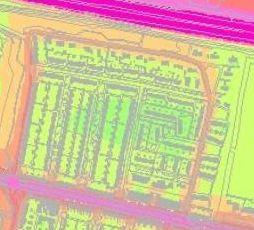 11-147 Sliedrecht Staatsliedenbuurt De beide donkergrijze lijnen markeren 100 m en 300 m afstand van de rand van de A15. Het herstructureringsgebied ligt grotendeels tussen 100 en 300 m afstand.