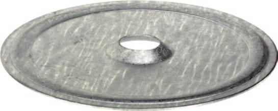 Drukverdeelplaat voor Express-Nagel Materiaal Gat (Ø) mm Buitendiameter (mm) Doos (stuks) Art.nr. VZ 9,0 70 100 51-731-8072* Verzinkte staal schijf met grote oppervlakte.