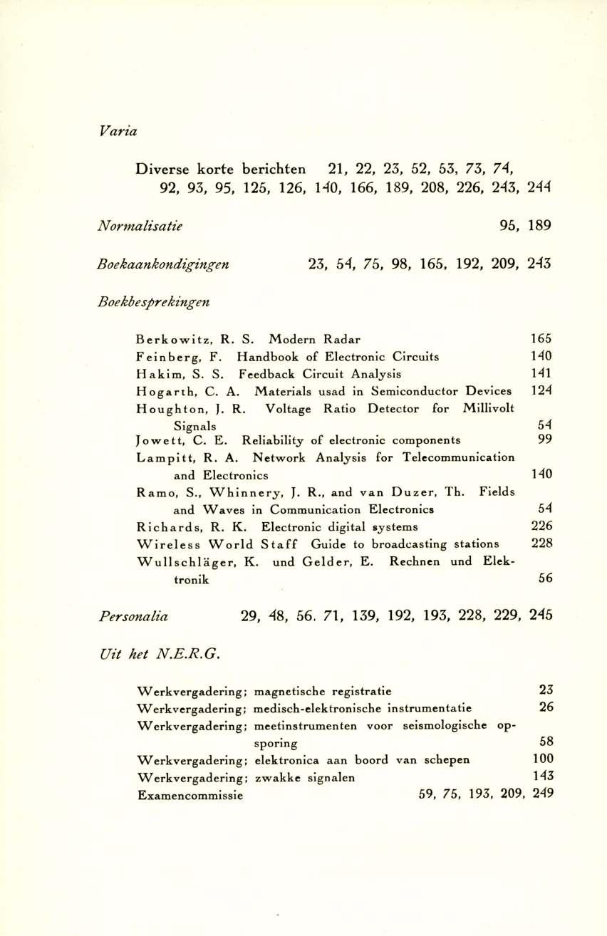 Varia D iverse korte berichten 21, 22, 23, 52, 53, 73, 74, 92, 93, 95, 125, 126, 140, 166, 189, 208, 226, 243, 244 Normalisatie 95, 189 Boekaankondigingen 23, 54, 75, 98, 165, 192, 209, 243