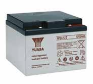 threaded terminal Afmetingen: 181x76x167mm Goedkeuring: VdS Verpakt per 2 stuks NP38-12I Yuasa onderhoudsvrije loodaccu 12V 38Ah VRLA Gesloten Loodaccu 12V / 38 Ah Yuasa design life @ 20 C: tot 5