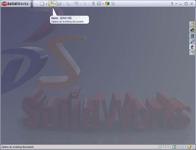 . Start SolidWorks.