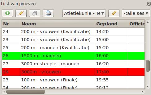 toe gaat in AthleticsManager. Dit is om de database optimaler te laten functioneren. Figuur 3.7: Het onderdelenpaneel met de lijst van onderdelen.