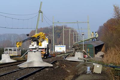 SPANNING TREINLEIDING 3300 VOLT GELIJKSPANNING