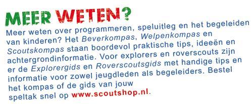 Scouts gaan een paar keer per jaar een weekendje weg en op zomerkamp. Scouts kamperen in principe in tenten, maar voor weekenden wordt ook wel uitgeweken naar een gebouw.