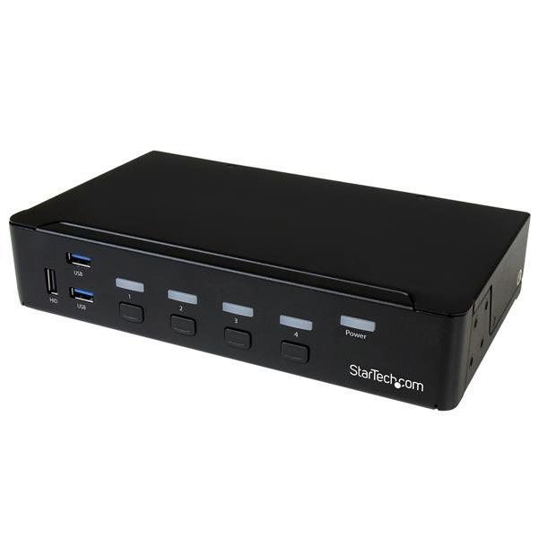 4-Poorts DisplayPort KVM Switch - USB 3.0-4K 30Hz Product ID: SV431DPU3A2 Met deze 4-poorts USB 3.