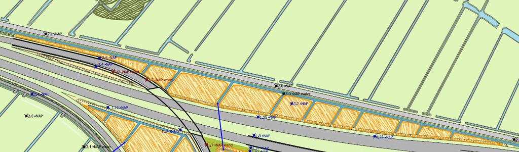 geloosd en door het aanwezige riet aanvullend gezuiverd; regulering van de grondwaterstand in het wegcunet van de omliggende wegen.