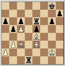 De vooruitziende blik werd ons hier duidelijk, maar toch blijft de vraag: Kan Wit hier 22. g3 spelen om een vorkje mee te prikken? Een vervolg leert dan: 22, Dxh3 23. gxf4, Lg4 24. Te3, Lxd1 25.