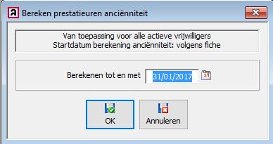 3 Bereken de prestatie uren anciënniteit voor alle vrijwilligers Abifire biedt u ook de mogelijkheid om de prestatie uren te berekenen voor alle vrijwilligers in één keer.