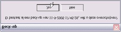 Door op Backup maken te klikken wordt het back-upbestand op het opgegeven adres opgeslagen.