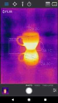SPOTMETERS EN ROI'S (REGIONS OF INTEREST) Wanneer u spotmeters en ROI's gebruikt, wordt er een temperatuurgemiddelde (in graden Celsius of Fahrenheit) weergegeven op het beeld.