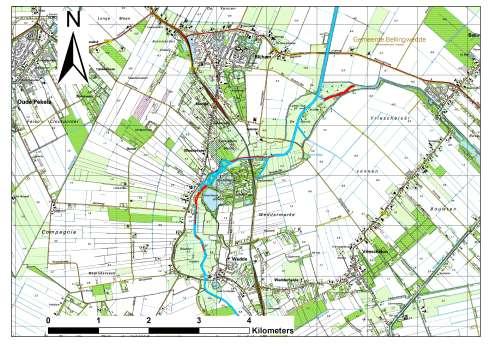 20 Overzichtskaart elektrotrajecten Westerwoldsche Aa midden traject.