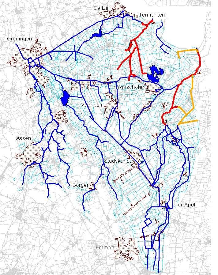 - Aalmonitorings- en beheerplan te Groningen - Topografische ondergrond: Topografische Dienst, Emmen Figuur 1.