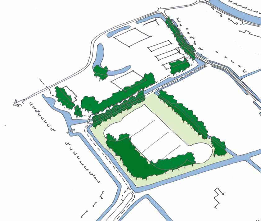 Locatie IJsbaan landschappelijk gezien ligt de ijsbaan op een goede locatie binnen een van de groene vingers die de ruimtelijke structuur van Winsum kenmerkt; op zoek naar een meer openbare functie,