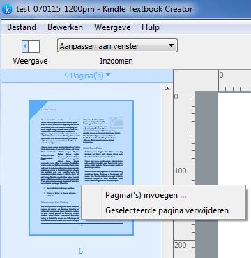 2.4 Pagina's toevoegen Pagina's aan je Kindle-tekstboek toevoegen 1. Selecteer Bestand > Boek openen om je boek te openen. Het dialoogvenster Een Kindletekstboek openen verschijnt.