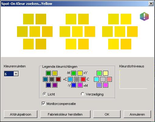 SPOT-ON MET BENOEMDE KLEUREN 35 EEN KLEUR ZOEKEN MET SPOT-ON KLEUR ZOEKEN 1 Selecteer de kleur die u wilt bewerken. 2 Dubbelklik op het kleurpictogram.