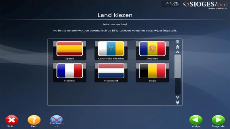 Aan de hand van uw keuze worden de juiste instellingen voor BTW-tarieven, valuta en betaalwijzen al automatisch geconfigureerd. U kunt achteraf ook nog het land wijzigen.