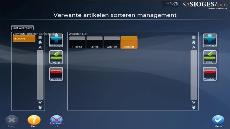 2.12 Differentiaties programmeren (alleen Pro-versie) U dient allereerst aan te geven of u wel of niet gebruik wilt maken van differentiaties. Differentiaties zijn bijv.