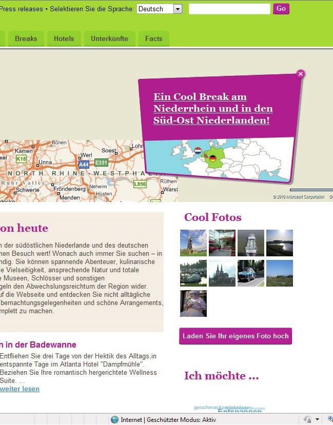 Geschmackserlebnis Grenzregion Dieses Projekt verbindet Tourismusinitiativen im Bereich Geschmackserlebnis in der Rhein-Waal-Region und positioniert Geschmackstourismus als neues Thema.