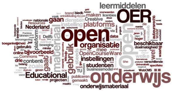 TRENDRAPPORT OPEN EDUCATIONAL RESOURCES 2012 samengesteld door de Special Interest Group