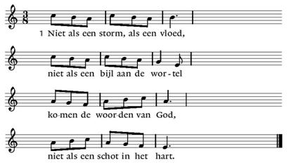 Stem die de stilte niet breekt, woord als een knecht in de wereld, naam zonder