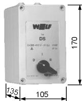 79 40 001 ** Brug vervalt bij ruimtethermostaat Automatische herinschakelen bij daling van de wikkelingtemperatuur (motor).