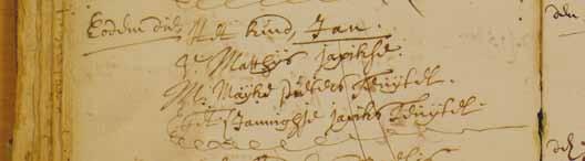 Jan Matthijsz de Kluijver [de eerste] Ook het volgende zoontje is niet ouder geworden dan een paar jaar. Jan, zo wordt het ventje genoemd, wordt op 10 juni 1736 gedoopt in Giessen-Nieuwkerk.