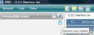 5. Persoonlijke scans Dit is een functie die toelaat rechtstreeks vanuit BRIO te scannen. Hiervoor moet er een lokale scanner aan uw PC gekoppeld zijn.