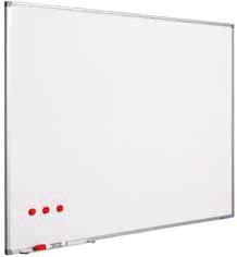 Whiteboard White board in cc profiel met wit gelakt stalen oppervlak. Eenvoudig beschrijfbaar en uitstekend droog uitwisbaar. Magneethoudend.
