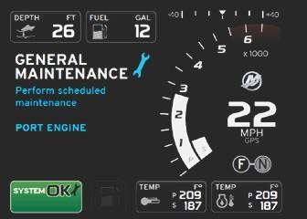 Motorstoring Hoofdstuk 2 - Opstarten van het systeem Als er tijdens een systeemscan een motorstoring wordt gedetecteerd, wordt hiervan in het contextuele gegevensvenster een beschrijving gegeven op