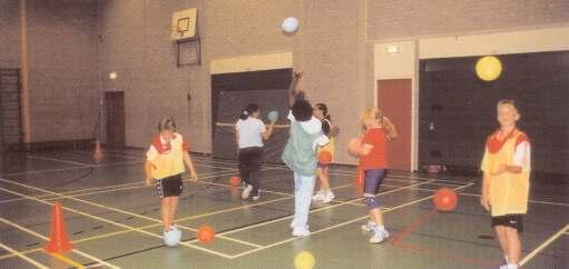 passeren - Aanvaller krijgt, als hij verdediger gepasseerd is, buiten het vak bal aangespeeld en schiet met sprongworp op doel Niet tegelijk starten Na schot bal ophalen en achteraan sluiten (de