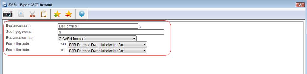 Voorbeeld: Parameters instellen Voor beide informatiestromen dient u vervolgens apart de parameters in te stellen voor de te gebruiken formuliercode en locatie.