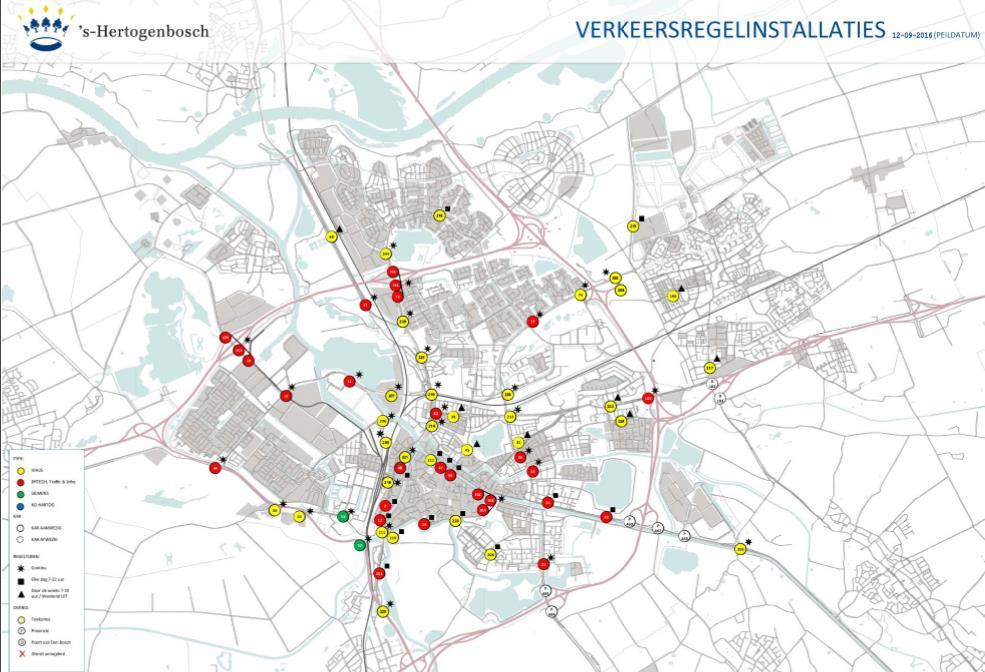 Overzicht van verkeersregelinstallaties in s-hertogenbosch Verkeerslicht is een noodzakelijk kwaad