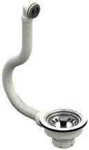 Sifons en sanitairtechniek Gootsteenplug met flexibele overloop, S-337 (Juntafix) A