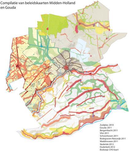 Voorbeeld 1 gebied 20x20 km 11 gemeenten 11 beleidskaarten Scherpe grenzen Schaal/detailniveau Diverse brondata Verwachtingsmodellen Expertjudgement