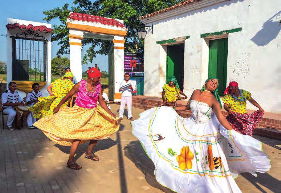 Dansers in traditionele kleding Foto: Shutterstock De meest voorkomende zijn cumbia, champeta, vallenato, música llanera en salsa.