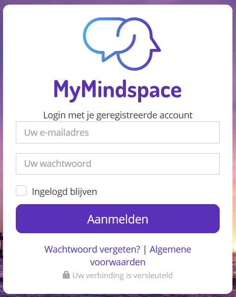 MyMindspace account aan uw EPD of HIS koppelen Raadpleeg de specifieke handleiding van de koppeling tussen uw EPD of HIS en MyMindspace. Deze is op te vragen via helpdesk@mymindspace.
