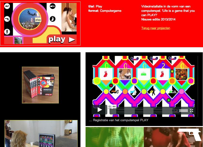 4.76 Project Update van Play http://www.mediumisthemessage.info/nl/projecten/play/play.html Deze video- installatie werd gemaakt door kunstenaar Anuska Oosterhuis.