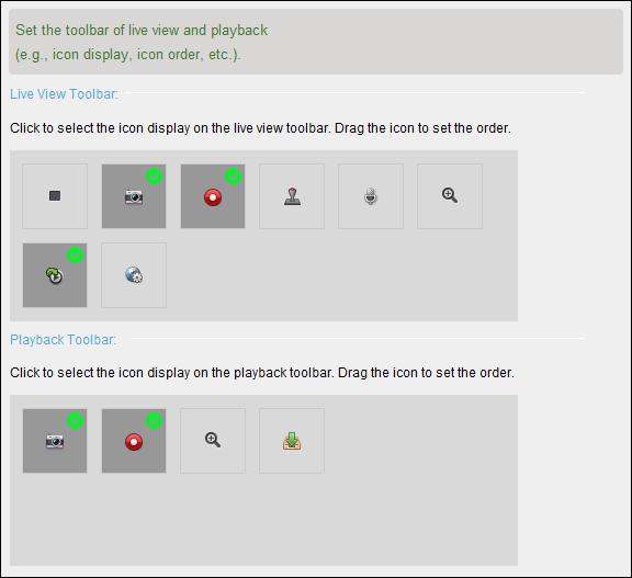 3. Selecteer het pictogram om op de werkbalk weer te geven. Versleep het pictogram wanneer deze wordt weergegeven op de werkbalk om de volgorde in te stellen.