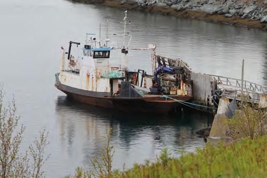 Het eiland waarop Hammerfest ligt, is te bereiken via een hangbrug.