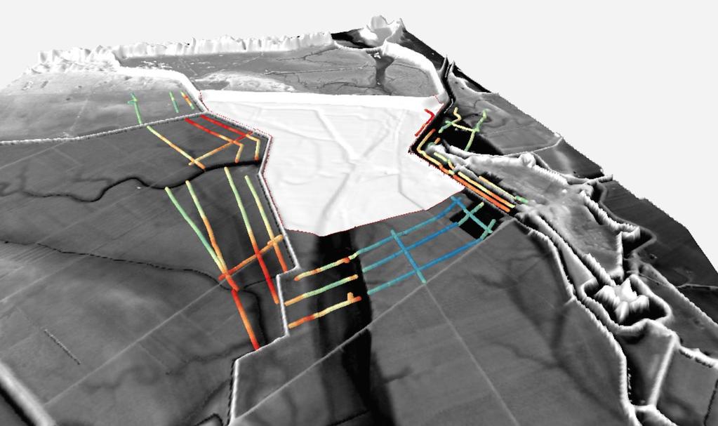 Zwin uitbreiding T0-MONITORING GRONDWATERRESERVOIR Eindrapport 16 maart 2017 Figuur 1: 3-D beeld van de EM31-metingen
