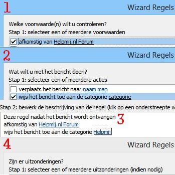 handleiding: Twee manieren om in Outlook een afzender te markeren In het scherm van die naam vink je de afzender aan, en/of andere zaken die je mee wilt nemen in de regel.