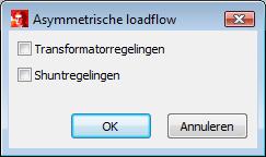 25 6.2.3 Asymmetrische loadflow: Resultaat Resultaten in het netschema Na het uitvoeren van een asymmetrische loadflowberekening worden de resultaten volgens de view in het netschema weergegeven.
