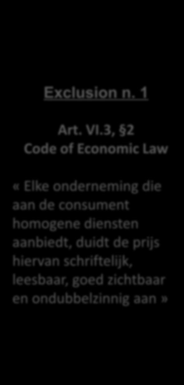 ( ) Results in a major legislative shift (2/5) Exclusion n. 1 Art. VI.